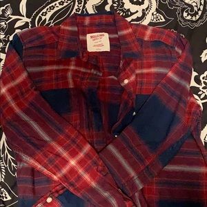 Red and navy flannel